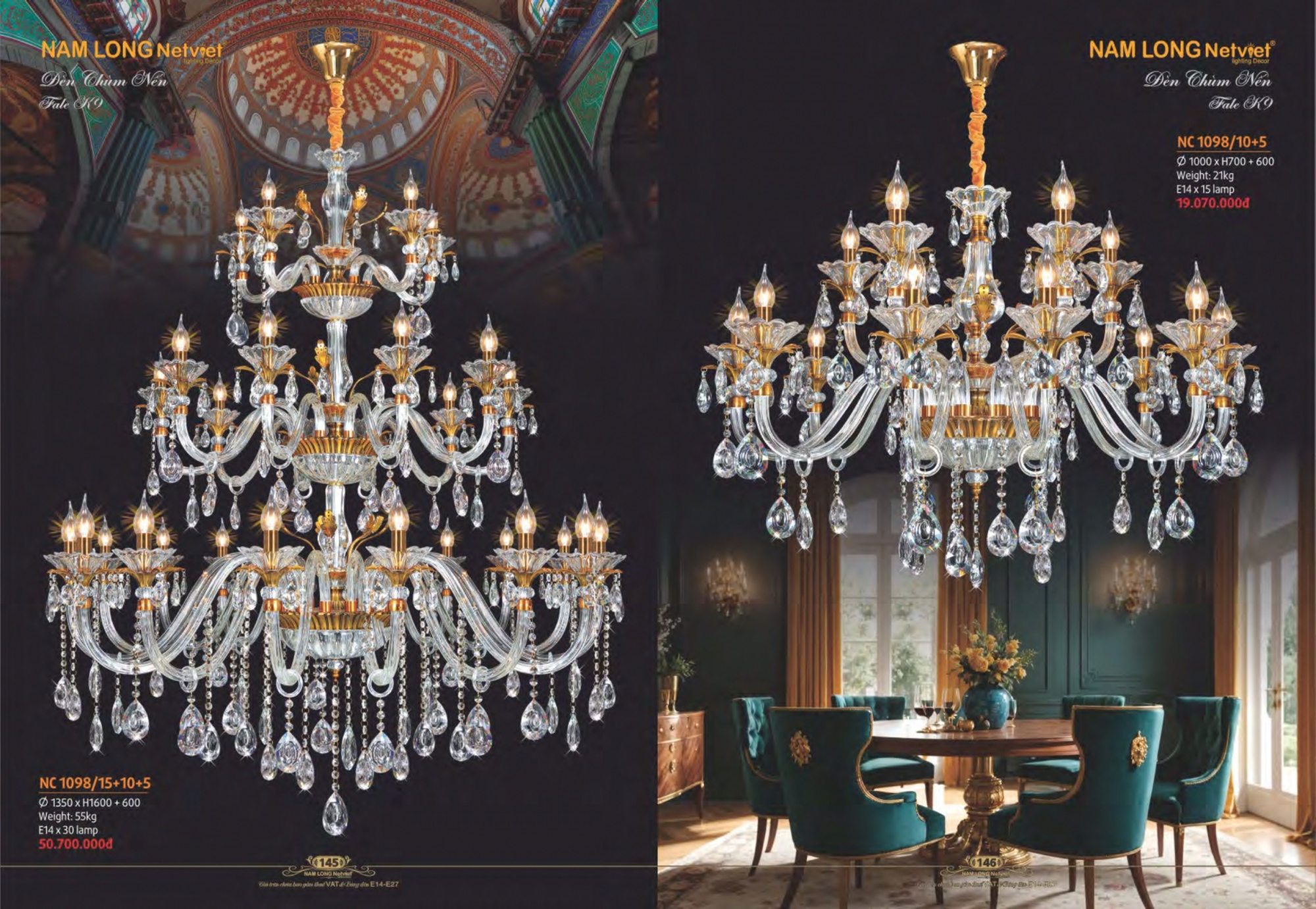 Bảng giá đèn trang trí Nam Long